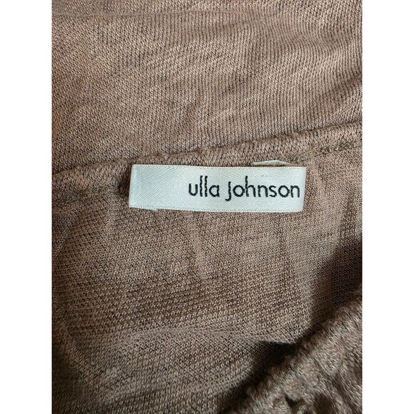 Ulla Johnson Tie Neck Shortsleeve Blouse Top Purple Pink Small Medium - Picture 3 of 4